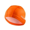 thumbnail image 1 of Adults PU Coated Swim Cap, Waterproof and Comfortable Swimming Hat for Men and Women, High Elasticity Head Cover for Long and Short Hair Orange, 1 of 2