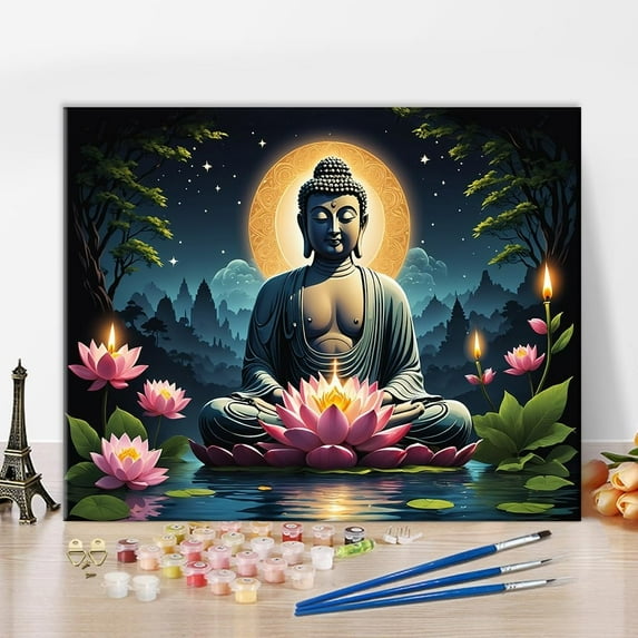 Adults Paint by Number Kit Corgi Puppies on Car Roof Art Canvas with Brushes Acrylic Paints Pet Lovers Relaxation Therapy Creative Gift for Dog 16x20 Inch Without frame,Artwork-09