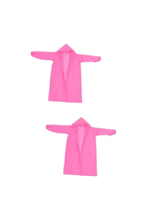 Adults Rain Poncho 2 PCS Raincoat Aldult Men's Jacket Clear Cycling Emergency Ponchos Pink Man