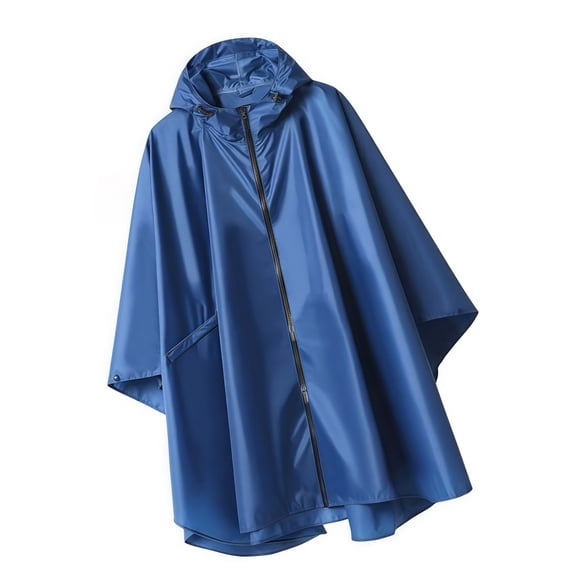 Adults Reusable Rain Ponchos Reusable Hiking Hooded Coat Jackets Lightweight Waterproof Raincoats for Women and Men