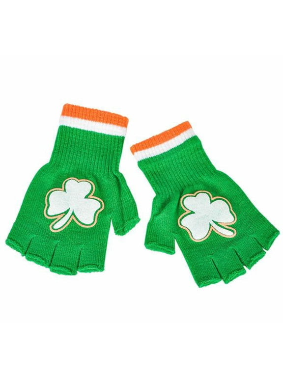 Fingerless Shamrock Gloves