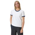 thumbnail image 1 of Adults Short Sleeve Ringer Tee Cotton Sport Crew Neck T-Shirts, 1 of 9