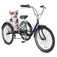 thumbnail image 1 of Adults Tricycles, 24/26" Trike Bike with Parking Brake Handle, 7 Speed Rear Derailleur, Double-Wall Wheel Rims, for Women Men Exercise Outdoor, 1 of 12