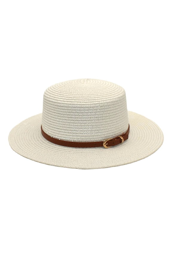 Western Cowboy Riding Hat Straw, White, One Size