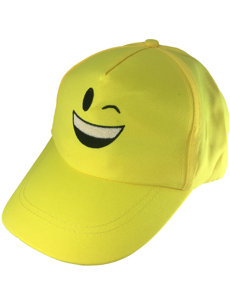 Adults Winking And Smiling Emoticon Emoji Baseball Hat Costume