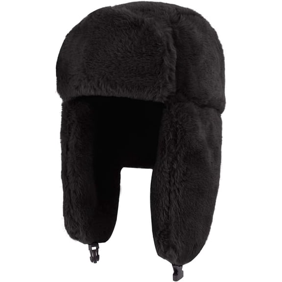 Adults Winter Cozy Plush Russian Hat Windproof Full Hood Earflap Hat Warm Cold Proof Ski Hunting Cycling Trapper Hats