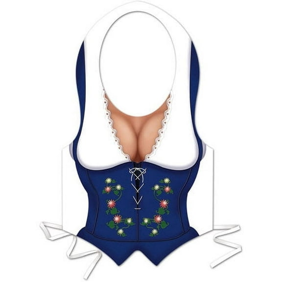 Adults Womens Plastic Oktoberfest Fraulien Vest Chest Piece Costume Accessory