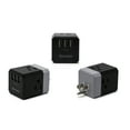 thumbnail image 1 of Aduro Multiple Plug Outlet Extender with USB Charger Surge Protector PowerUp Squared Wall Plug Expander Electrical Adapter with 3 Multi Outlets & 3 USB Ports Black, 1 of 3