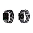 thumbnail image 1 of Aduro Nylon Black and Grey Stripe Buckle Band for Apple Watch Series 1, 2, 3, & 4, 1 of 2