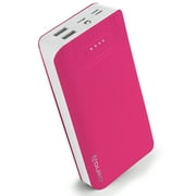 Aduro Power Bank 20,000mAh Battery Pack with Dual USB LED Indicator Pink