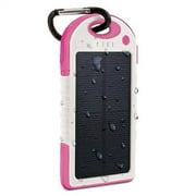 Aduro® PowerUp Solar Powered Rugged Backup Battery 6000mAh Pink
