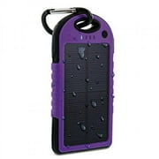 Aduro® PowerUp Solar Powered Rugged Backup Battery 6000mAh Purple