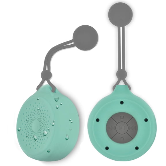 Aduro Shower Speaker Waterproof Speakers, Bluetooth Wireless Speaker with Hanging Susction Cup and Built-in Mic Waterproof Portable Bluetooth Speaker with 6 Hrs of Playtime, Music Controls
