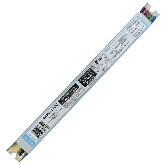 Advance 15523 - 40 watt 120/277 volt Electronic Dimming LED Driver (XI040C110V054BST2 Xitanium 40W 0.1-1.1A 54V 0-10V INT (1% dim) LED driver)
