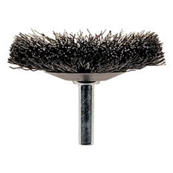 Advance Brush 410-82863 3 in. Mounted Flare Cup Brush 0.014 Cs Wire 0.25 in. Shk