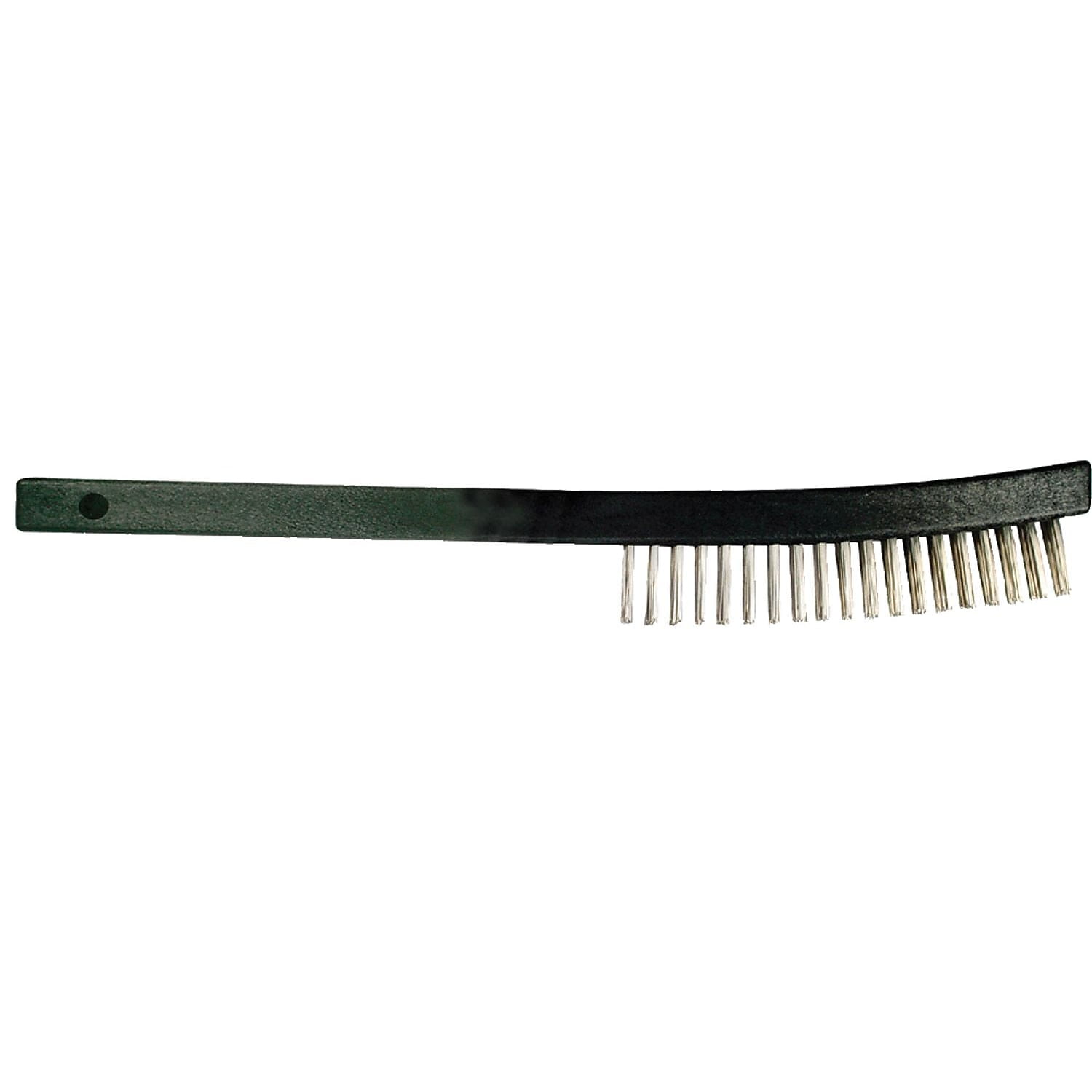Curved Handle Scratch Brushes, 13-3/4 in L, 3 X 19 Rows, SS Wire ...