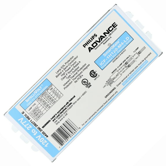 Advance ICF-1H120-M4-LD Fluorescent CFL Ballast, 1 or 2-Lamp, 120W PLH, 60W PLH, 120/277V