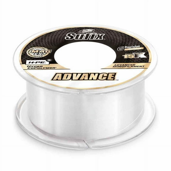 Sufix Advance Monofilament Line 15 lbs Tested, .015" Diameter, 330 Yards, Clear