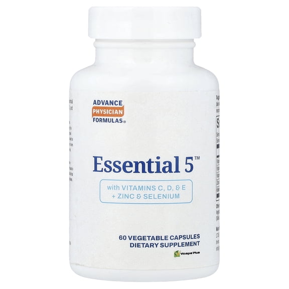 Advance Physician Formulas Essential 5 With Vitamins C, D, & E + Zinc & Selenium, 60 Vegetable Capsules
