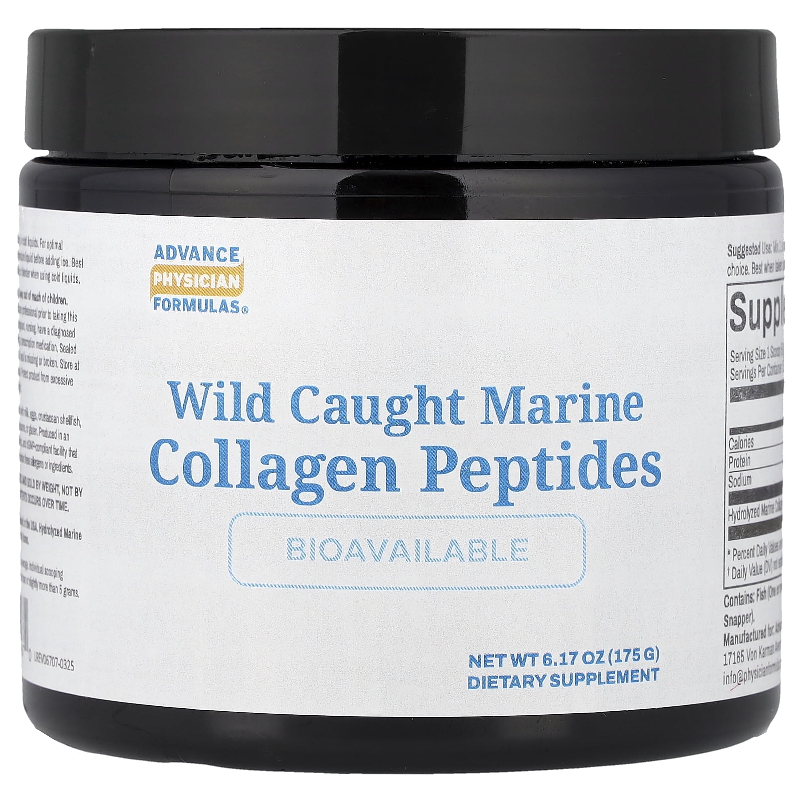 Advance Physician Formulas Wild Caught Marine Collagen Peptides, 6.17 oz (175 g)