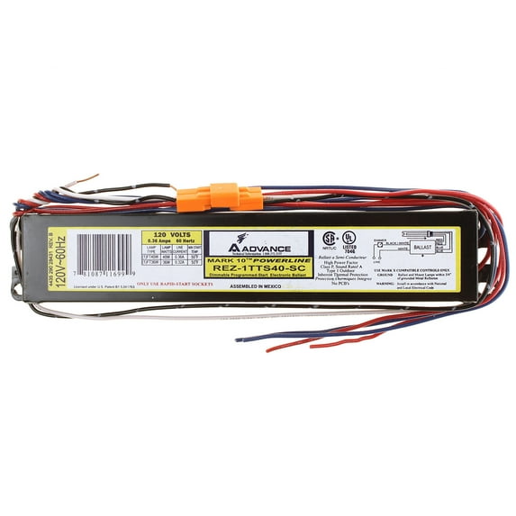 Advance REZ-1TTS40-SC Mark 10 Powerline Dimmable Programmed Ballast