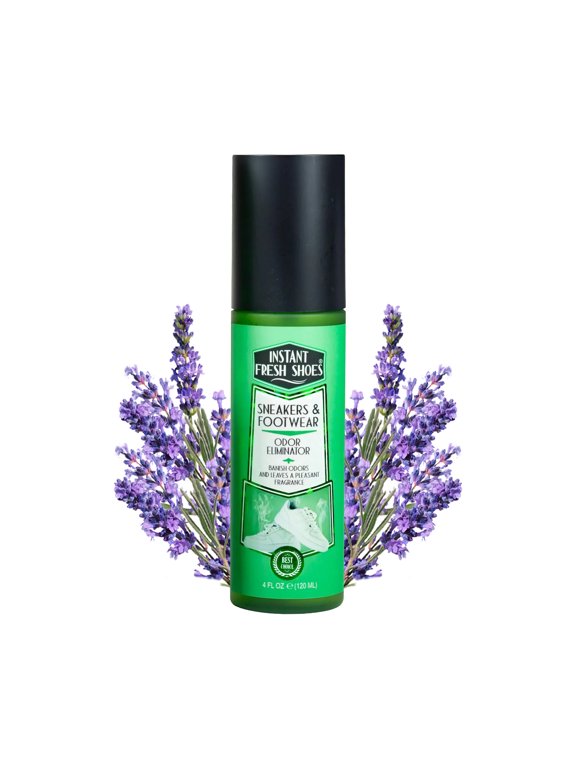 Advance Shoe Deodorizer Spray for Instant Shoe Odor Elimination in less than 2 seconds -For Sneakers, Boots, All Footwear -Also for Gym Bags and Sports Equipment, Lavender Scent INSTANT FRESH SHOES