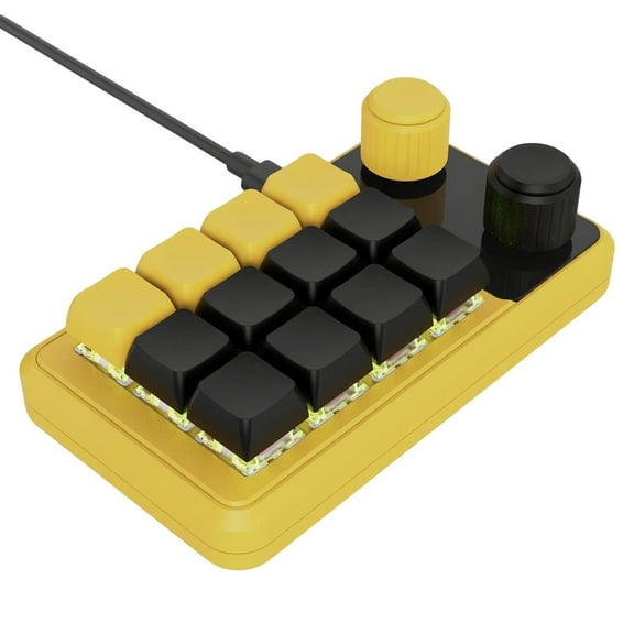 Advanced 12 Key Programmable Keypad for Gaming and Productivity, RGBs Backlighting, with Type C Cable