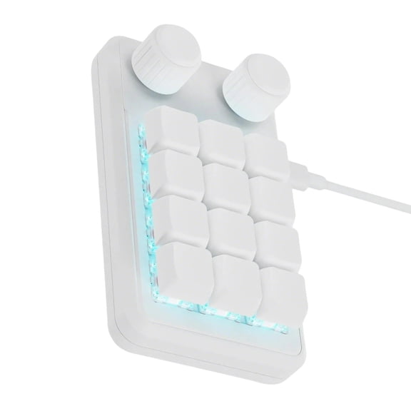 Advanced 12 Key Programmable Keypad for Gaming and Productivity, RGBs Backlighting, with Type C Cable