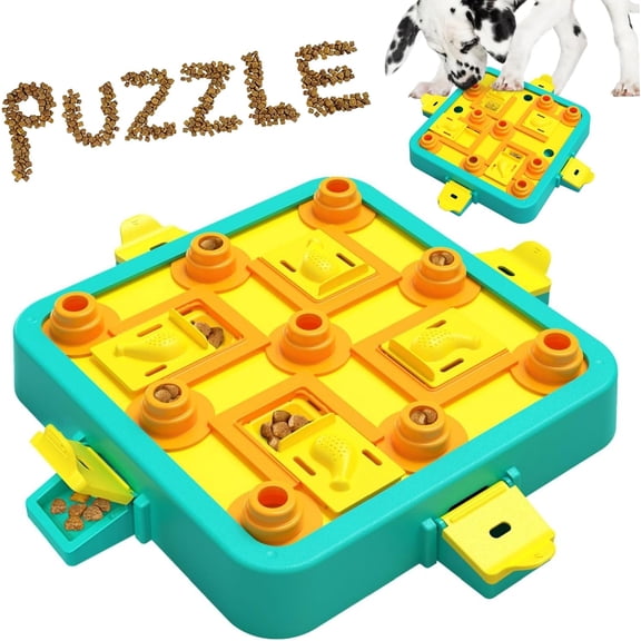 Advanced 3-in-1 Mental Stimulation Dog Food Puzzle Toy with Mars Green Puzzle Board