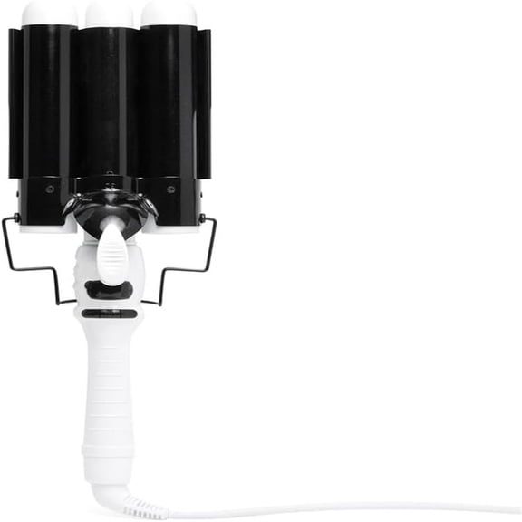 Advanced 32mm Triple Barrel Curling Iron, Salon-Quality Large Wave Wand with Ionic Technology for Frizz-Free Shine, Professional Fast Styling Tool for Effortless Natural Texture, Ergonomic Design