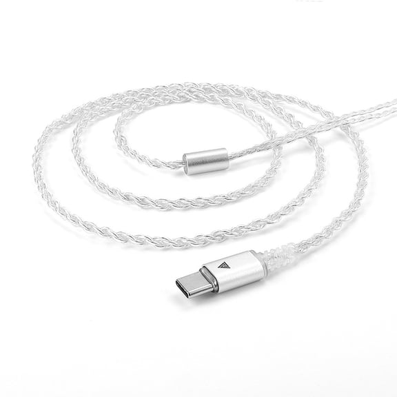 Advanced 4Strand Earphone Cable Silver Plated for Clear Sound with Type c/2pin Plugs for Audiophiles Music Lover