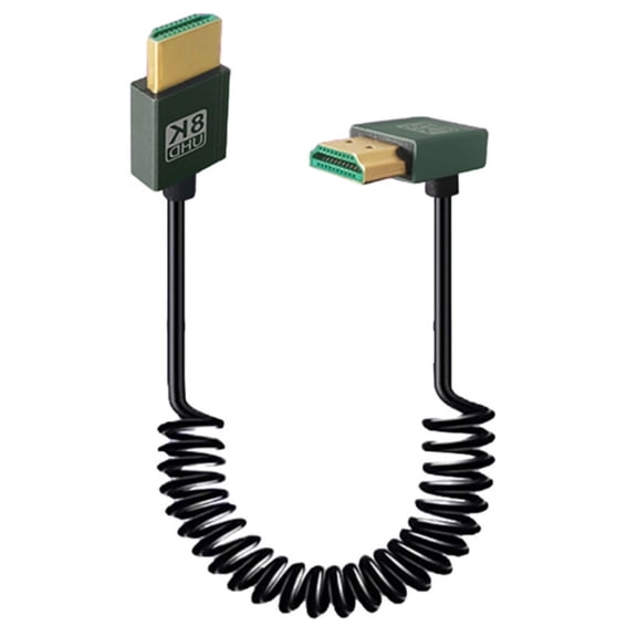 Advanced 8K HDMIcompatible Coiled Cable, Fast Speed Connection for Gaming, Aluminum Alloy