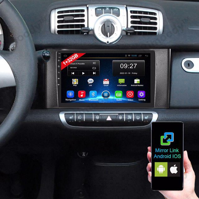 Advanced 9 Inch Android 14 InDash Receiver for MercedesBenz Smart