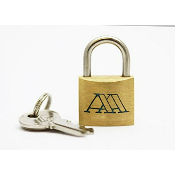 Advanced Affiliates Solid Brass Padlock with Hardened Steel Shackle Keyed 3/4 inch