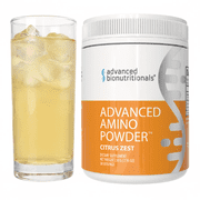 Advanced Amino Powder Citrus Zest - Essential Amino Acid Supplement, 30 Servings, 8 Essential Amino Acids, Post-Workout Recovery, Muscle Support, Energy & Stamina, Vegan, Gluten-Free, GMO-Free