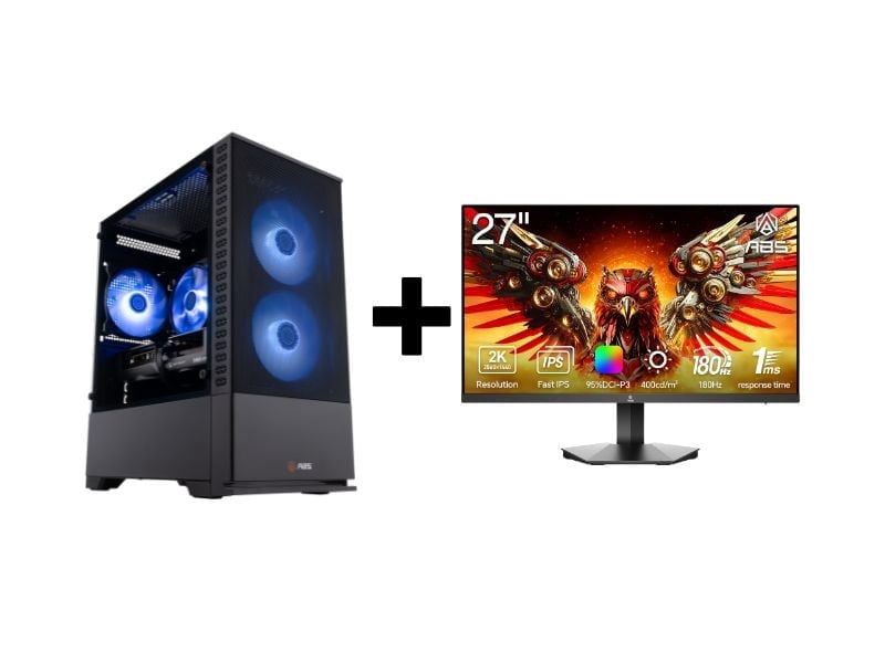 Abs Gaming Advanced Battlestations ABS Gaming PC and Gaming Monitor Cyclone Aqua ...