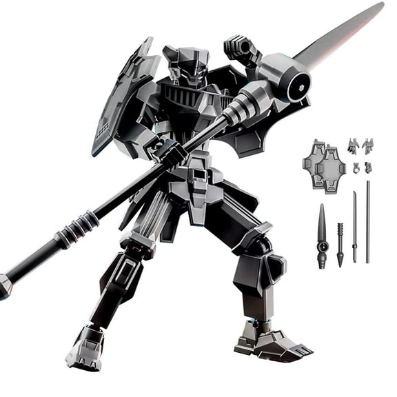 Advanced Blue Mecha Robot Building Kit – Interchangeable Parts for STEM Learning & Creative Play