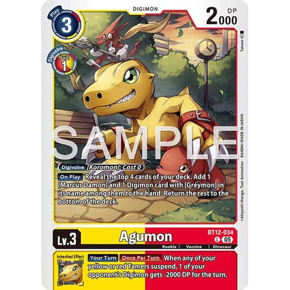 Advanced Booster Digimon Generation Agumon BT12-034 [Reprint]