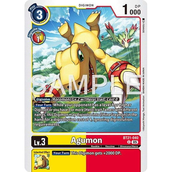 Advanced Booster Digimon Generation Agumon BT21-040 [Reprint]