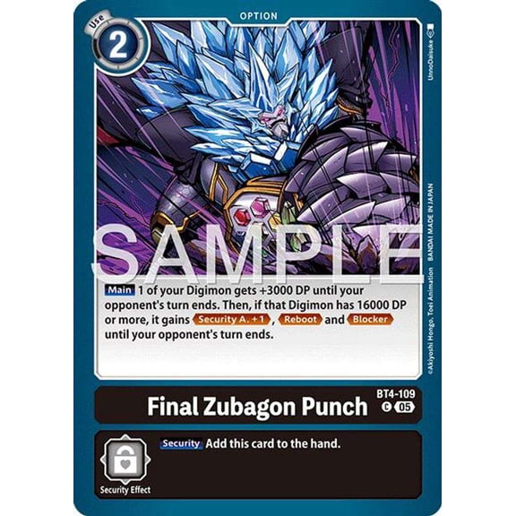 Advanced Booster Digimon Generation Final Zubagon Punch BT4-109 [Reprint]