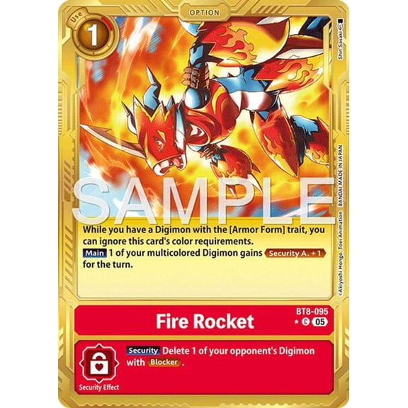 Advanced Booster Digimon Generation Fire Rocket BT8-095 [Gold Border]