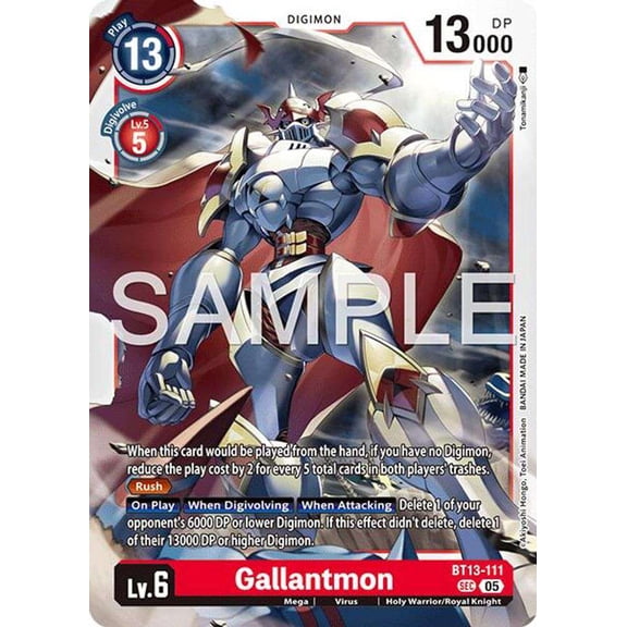 Advanced Booster Digimon Generation Gallantmon BT13-111 [Reprint]