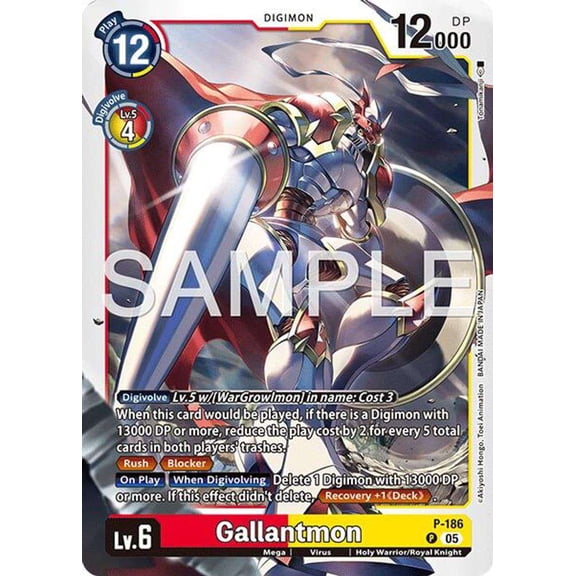 Advanced Booster Digimon Generation Gallantmon P-186 [Reprint]