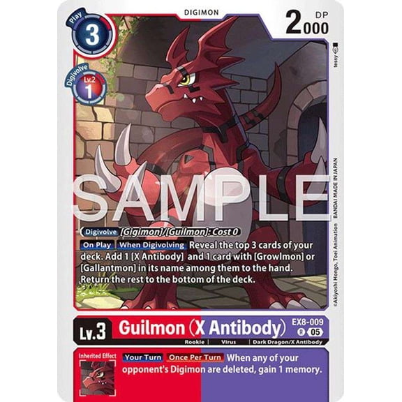 Advanced Booster Digimon Generation Guilmon EX8-009 [X Antibody Reprint]