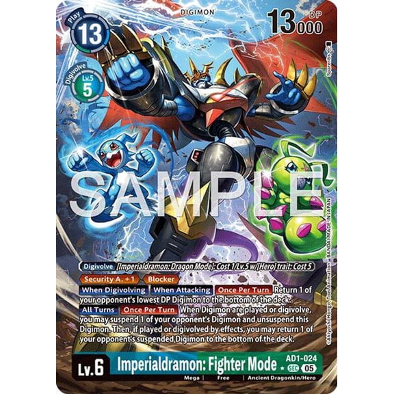 Advanced Booster Digimon Generation Imperialdramon: Fighter Mode AD1-024 [Alternate Art]