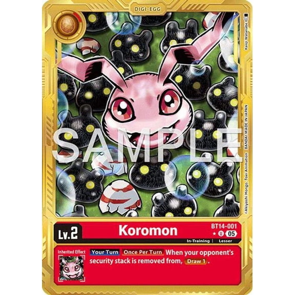 Advanced Booster Digimon Generation Koromon BT14-001 [Gold Border]