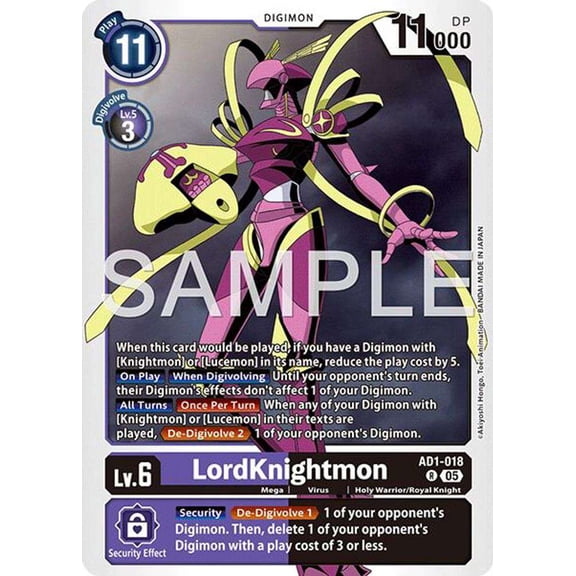Advanced Booster Digimon Generation LordKnightmon AD1-018