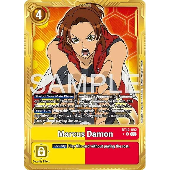 Advanced Booster Digimon Generation Marcus Damon BT12-092 [Gold Border]
