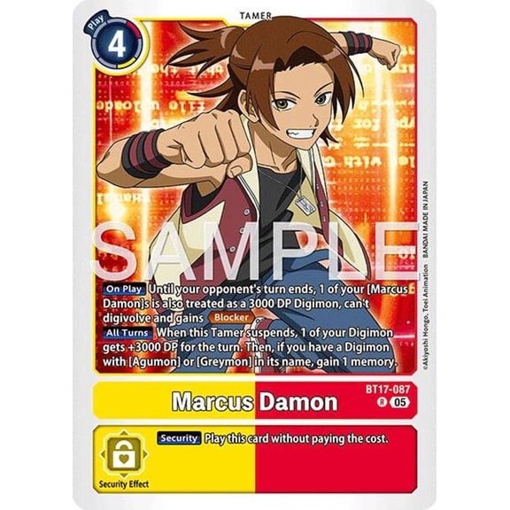 Advanced Booster Digimon Generation Marcus Damon BT17-087 [Reprint]