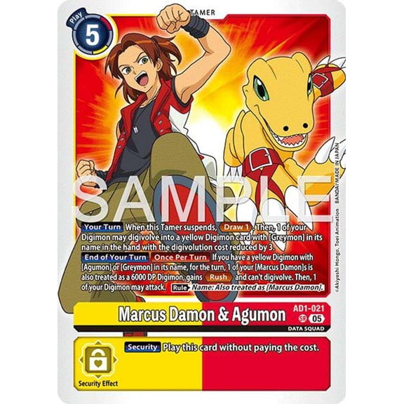 Advanced Booster Digimon Generation Marcus Damon & Agumon AD1-021